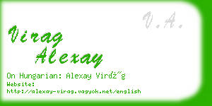 virag alexay business card